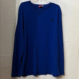 Puma Men's Vibrant Blue Long Sleeve Tee
